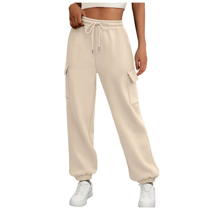 Women's Sweatpants Fleece Lined Baggy Athletic Jogger Trousers With Pockets Fall Casual Trendy Cargo Pants Fall Outfits by Dropshipman