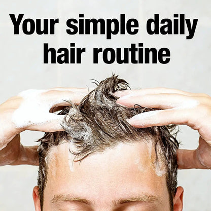 Double Effect Shampoo 3X 200ml - Anti-Dandruff & Natural Hair Growth Formula for Stronger Hair - Energizing Men's Hair Care Made in Germany by All Mart Bristol Ltd