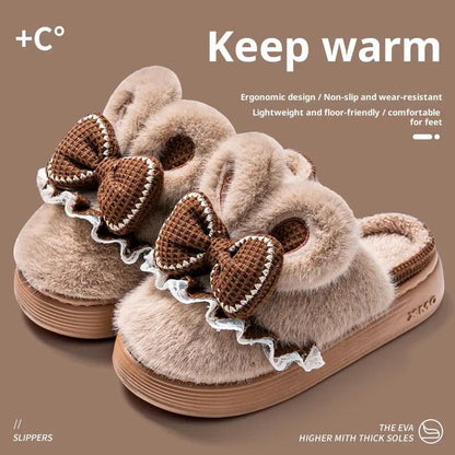 Indoor Warm Non-slip Cute Couples Cotton Shoes by Dropshipman