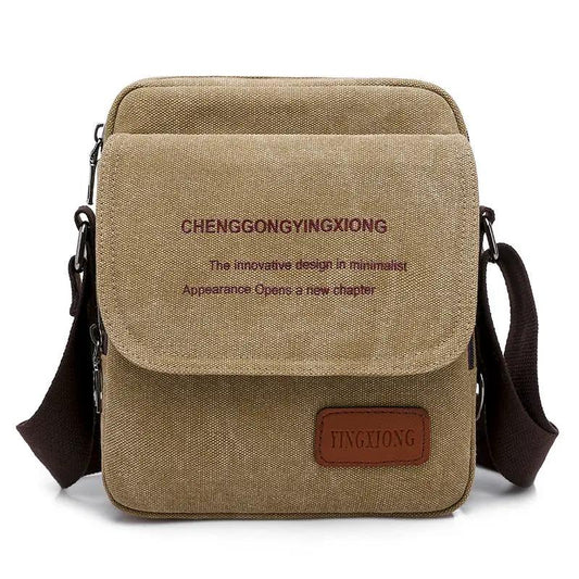 Men's Canvas Bag Shoulder Business Backpack by Dropshipman