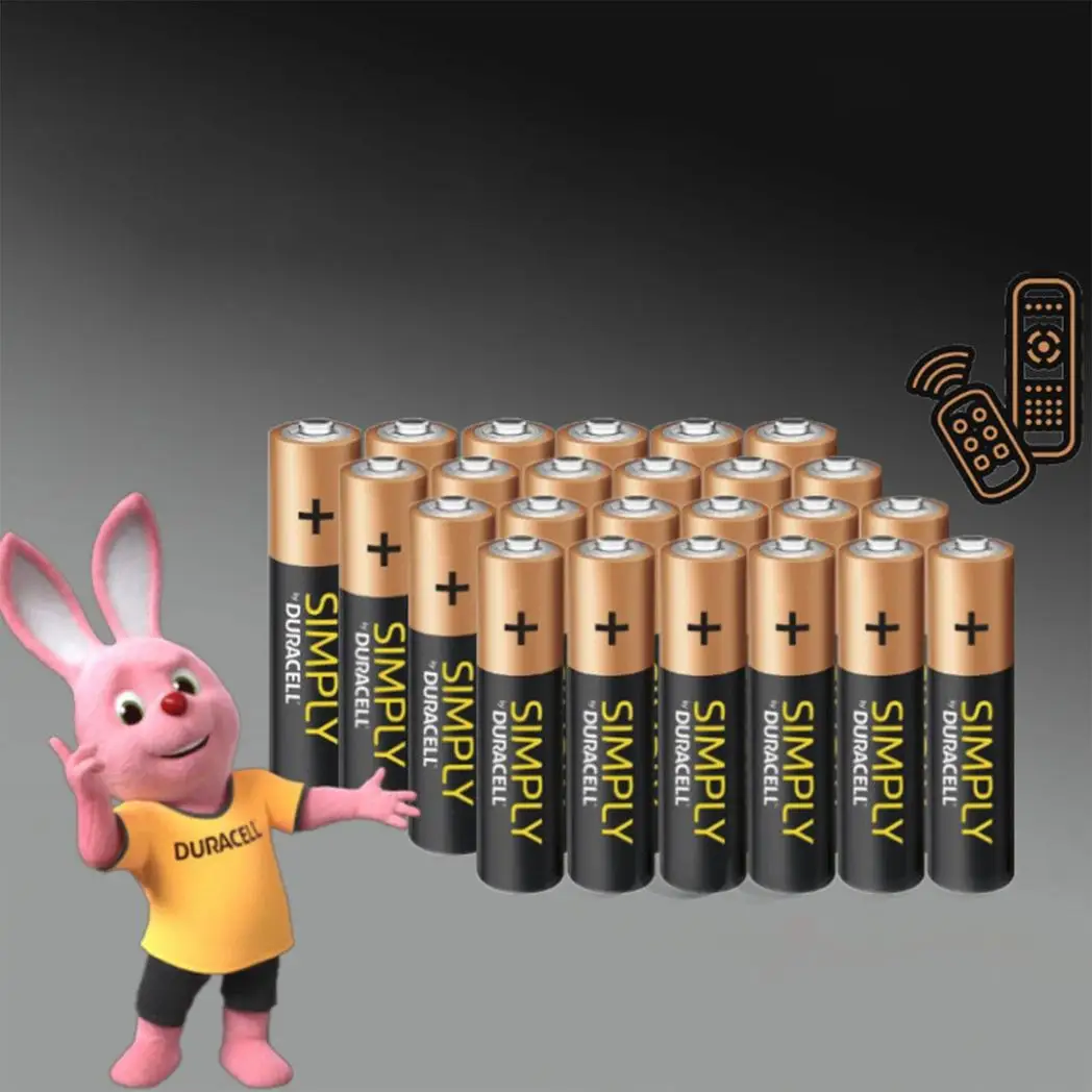 Duracell Simply AA Non Rechargeable Batteries, 12 Pack by Duracell