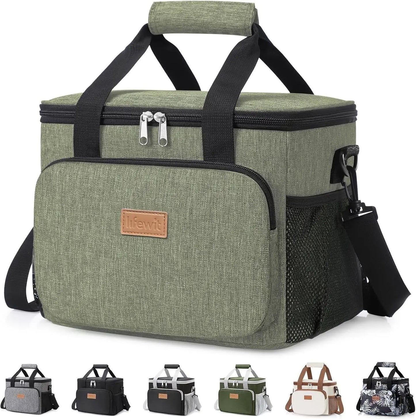 Stylish Black Insulated Lunch Bag - 9L Soft Cooler Tote for Adults, Perfect for 12 Cans by All Mart Bristol Ltd