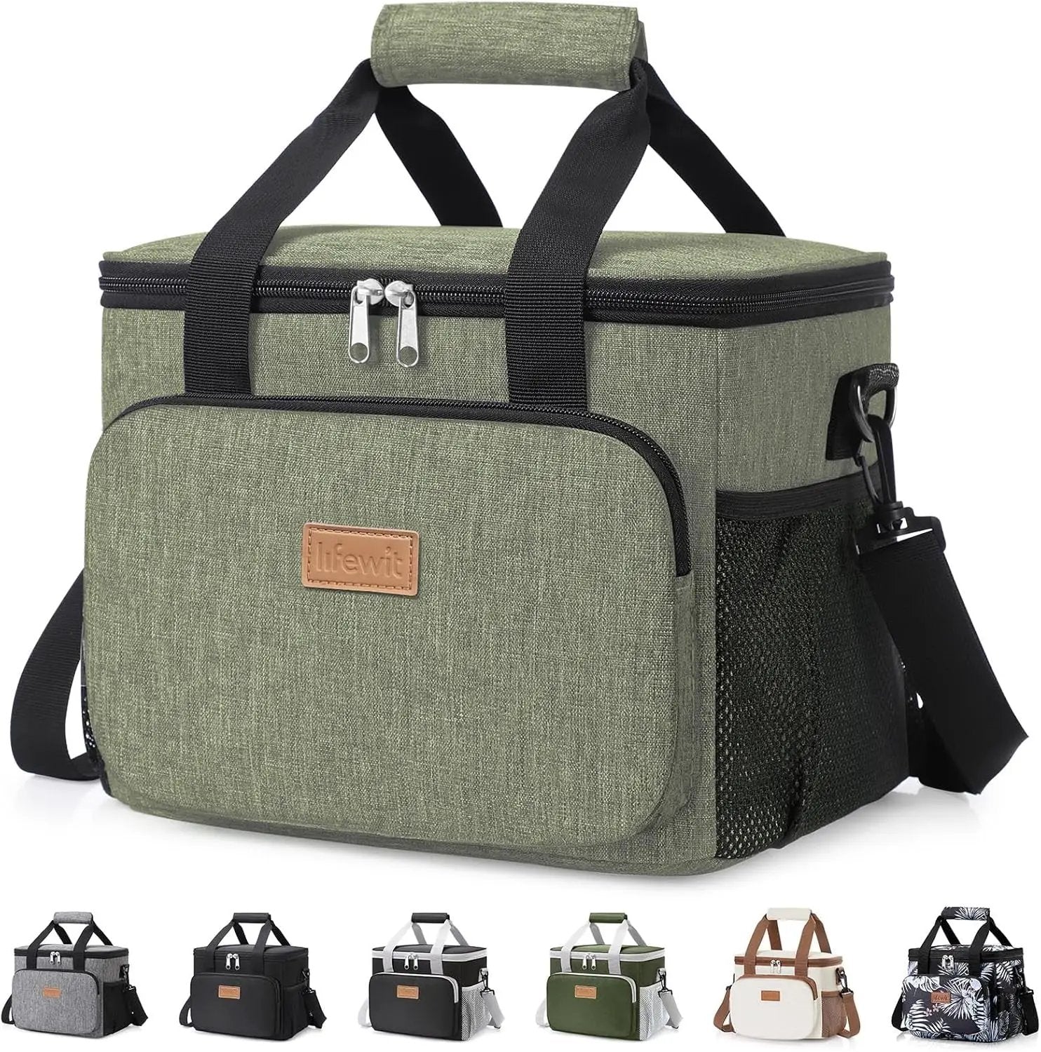 Stylish Black Insulated Lunch Bag - 9L Soft Cooler Tote for Adults, Perfect for 12 Cans by All Mart Bristol Ltd