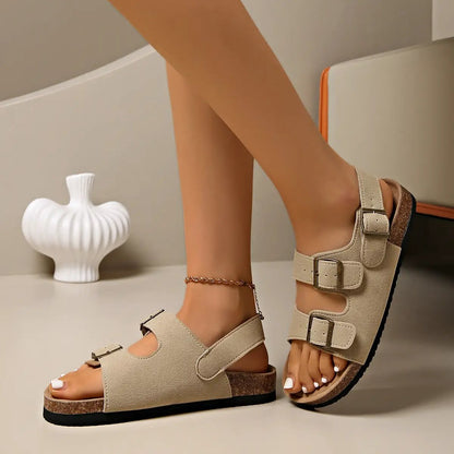 Retro Roman Sandals With A Back Buckle by Dropshipman