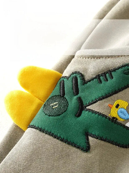 Loose Children's Sport Pants Boy's Spring Clothes Patchwork Embroidered Casual Trousers Baby Comfortable Long Pants