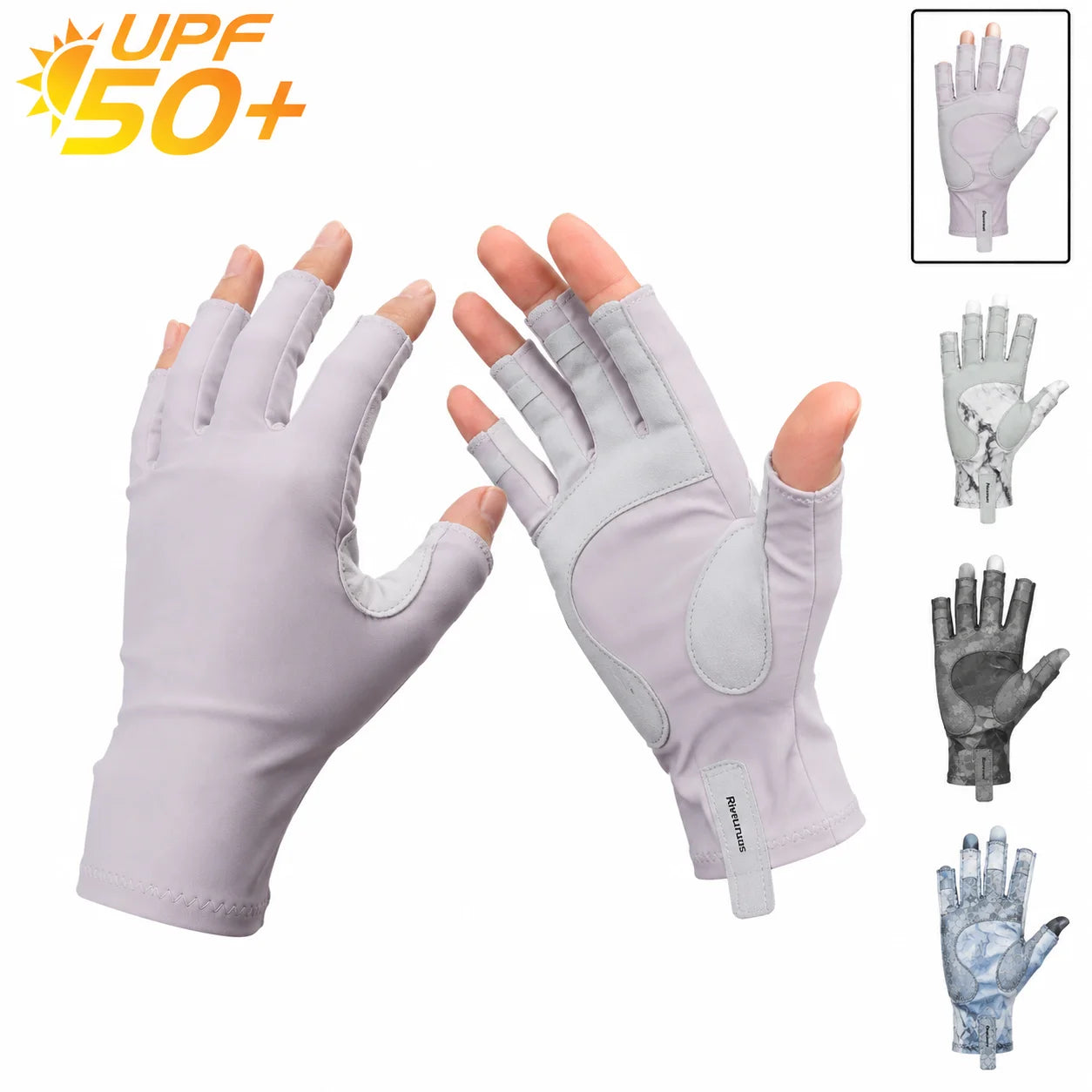 Riverruns Fingerless Fishing Gloves Are Designed for Men and Women Fishing, Boating, Kayaking, Hiking, Running, Cycling
