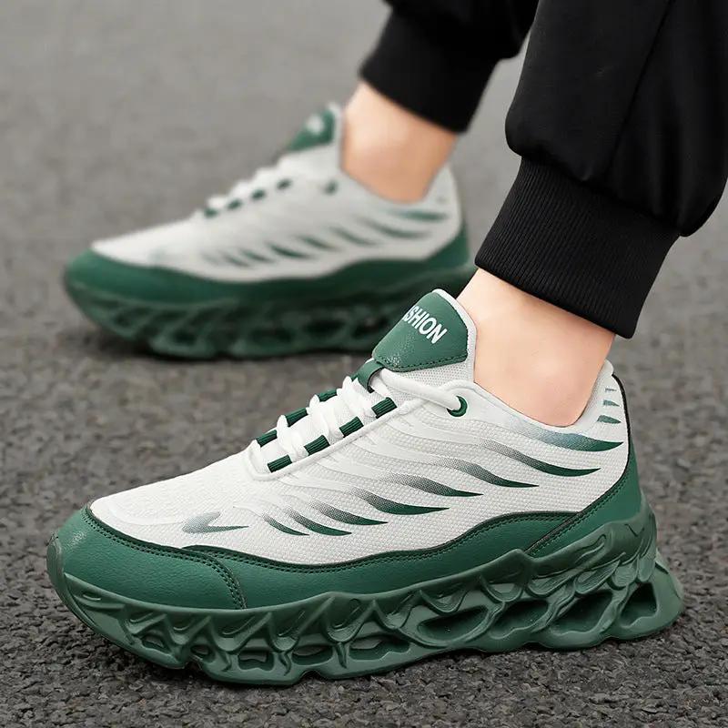 Men's Lace-up Sneakers Thick-soled Daddy Vulcanized Shoes Outdoor Running Sports Casual Shoes by Dropshipman