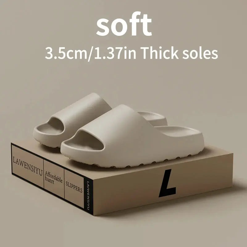 Indoor Cloud Thick-soled House Slippers for Men and Women Summer Soft Bottom Beach Sandals by All Mart Bristol Ltd