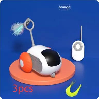 Remote Control Interactive Cat Car Toy USB Charging Chasing Automatic Self-moving Remote Smart Control Car Interactive Cat Toy Pet Products by Dropshipman