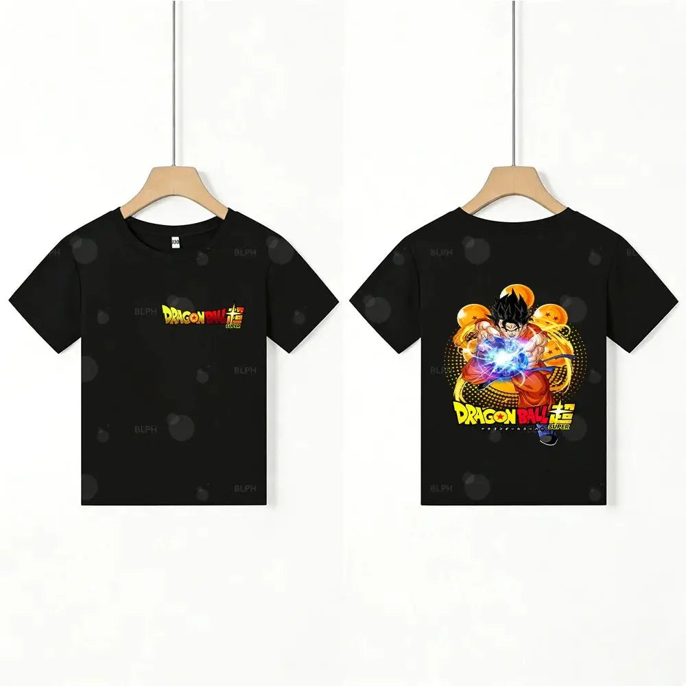 Kids T-Shirt Dragon Ball Goku & Great Ape Print Cartoon Anime Themed Casual Cotton Tee for Boys Girls