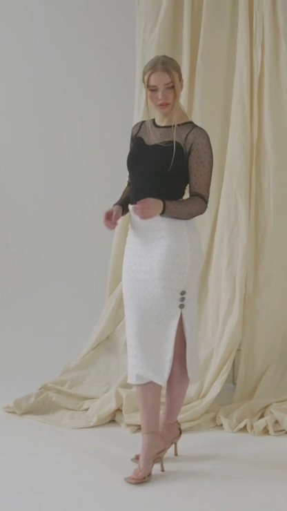 Long-Sleeve Mesh Bodysuit by All Mart Bristol Ltd