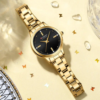 CURREN Women's Stainless Steel Strap Watch Perfect Blend of Minimalism and Fashion for Elegant Daily Wear with Box by All Mart Bristol Ltd