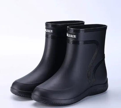 Cotton-padded Warm-keeping Fixed Velvet Rain Boots For Men And Women by Dropshipman