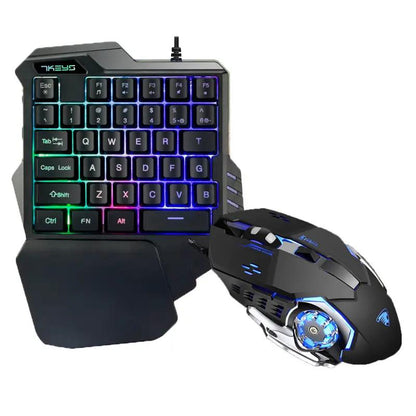 One-handed RGB Mechanical Gaming Keypad by Dropshipman