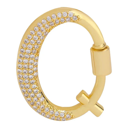 Juya 18K Gold Plated 26 Alphabet Letters Pendant Fasteners Bolt Carabiner Clasps For DIY Women Mesh Chains Name Jewelry Making by All Mart Bristol Ltd