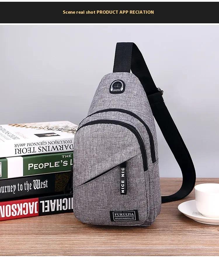 Casual Youth Korean Style Shoulder Bag Men's Oxford Cloth Messenger Bag by Dropshipman