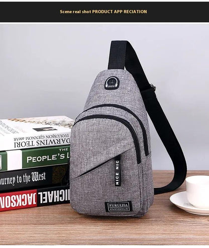 Casual Youth Korean Style Shoulder Bag Men's Oxford Cloth Messenger Bag by Dropshipman