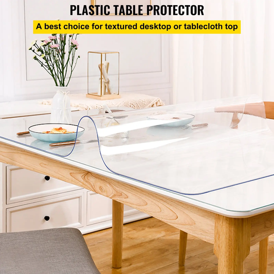 VEVOR Plastic Table Cover 40 x 72 Inch, 1.5 mm Thick Clear Table Protector, Rectangle Clear Desk Mat, Waterproof & Easy Cleaning for Office Dresser Night Stand by All Mart Bristol Ltd
