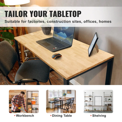 VEVOR Wood Table Top, 29.5" x 23.6" x 1.5", 330lb Load Capacity, Universal Solid One-Piece Maple Wood Desktop for Height Adjustable Electric Standing Desk Frame, Rectangular Countertop for Home Office by All Mart Bristol Ltd
