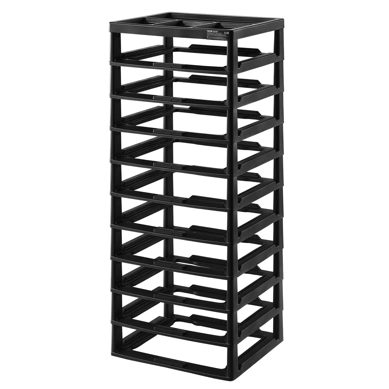 VEVOR Plastic Storage Organizer, 10-Tier Large Capacity with Organizer Top, Black Frame Only, PP Material Multifunctional Scrapbook Storage, for Office Essentials Tools Arts and Crafts Supplies by All Mart Bristol Ltd