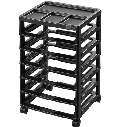 VEVOR Scrapbook Rolling Storage Cart, 6-Tier Large Capacity with Organizer Top, Black Frame with 4 Removable Wheels, PP Material Cart Only, Rolling Craft Storage for Office Arts and Crafts Supplies by All Mart Bristol Ltd