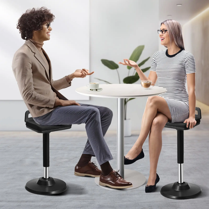 VEVOR Active Chair with Handle, Height-Adjustable (24.6-34.4") Wobble Chair Made of Elastic Fabric & 45 mm Foam, Ideal for Schools, Office and Home, 8° Tilt Angle, Age 12-18, Black by All Mart Bristol Ltd
