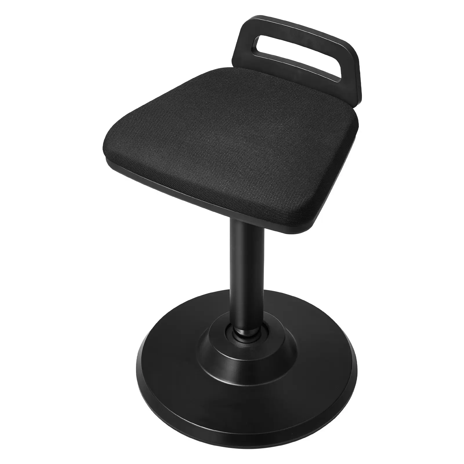 VEVOR Active Chair with Handle, Height-Adjustable (24.6-34.4") Wobble Chair Made of Elastic Fabric & 45 mm Foam, Ideal for Schools, Office and Home, 8° Tilt Angle, Age 12-18, Black by All Mart Bristol Ltd