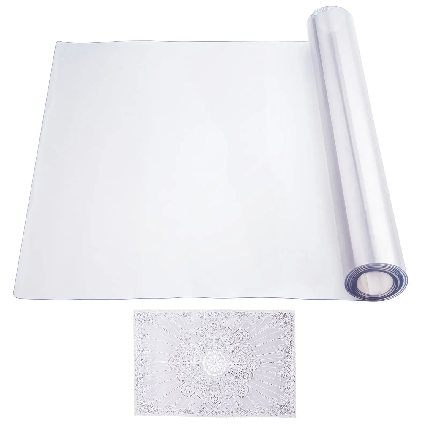 VEVOR Plastic Table Cover, 42 x 96 Inch 1.5 mm Thick Clear Table Protector, Rectangle PVC Desk Mat, Waterproof & Easy Cleaning Desk Pad Tablecloth, for Office Dresser Dining Room Table Night Stand by All Mart Bristol Ltd