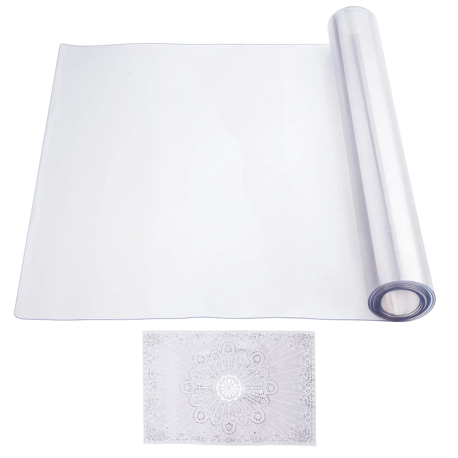 VEVOR Plastic Table Cover, 42 x 96 Inch 1.5 mm Thick Clear Table Protector, Rectangle PVC Desk Mat, Waterproof & Easy Cleaning Desk Pad Tablecloth, for Office Dresser Dining Room Table Night Stand by All Mart Bristol Ltd