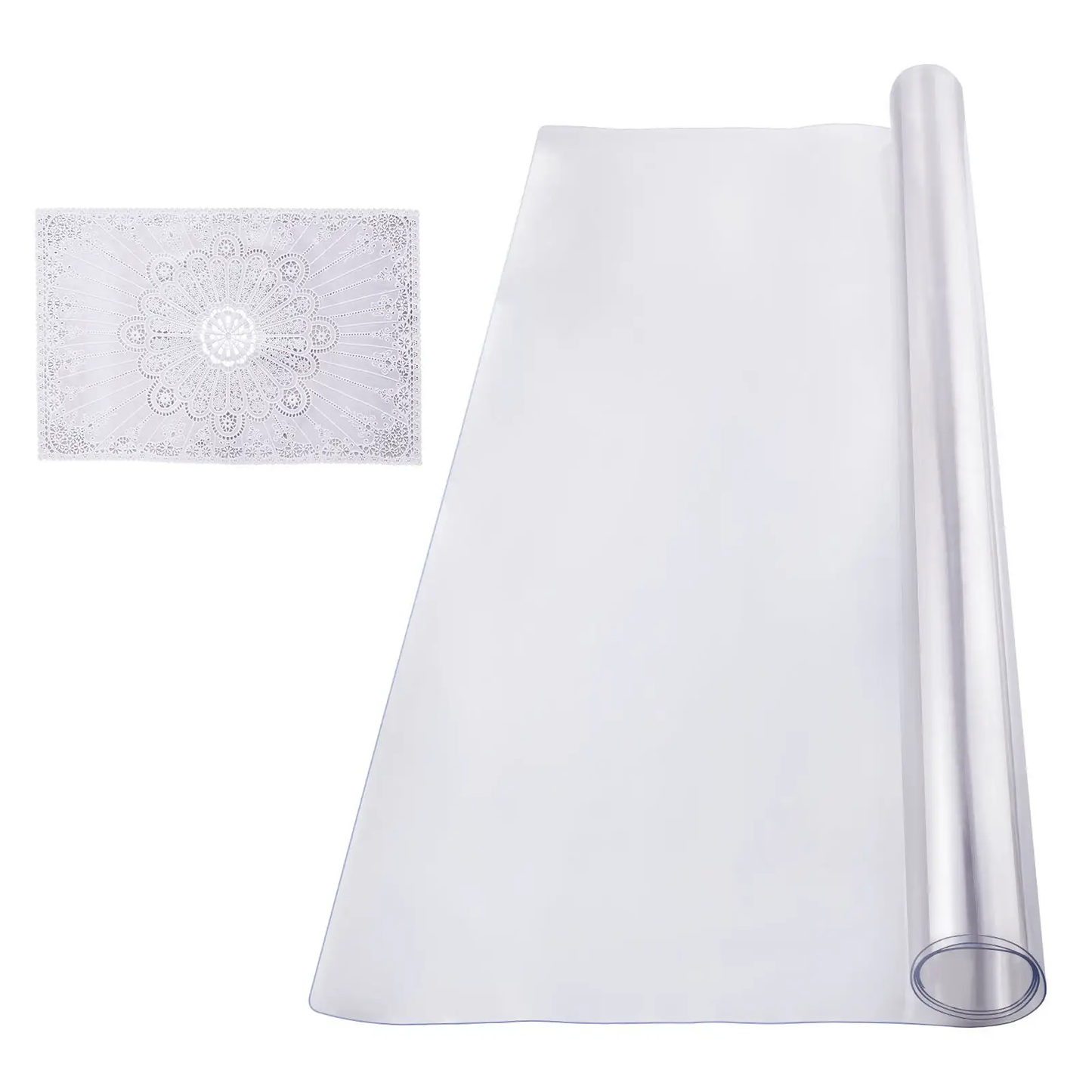 VEVOR Plastic Table Cover, 54 x 54 Inch 2.0 mm Thick Clear Table Protector, Square PVC Desk Mat, Waterproof & Easy Cleaning Desk Pad Tablecloth, for Office Dresser Dining Room Table Night Stand by All Mart Bristol Ltd