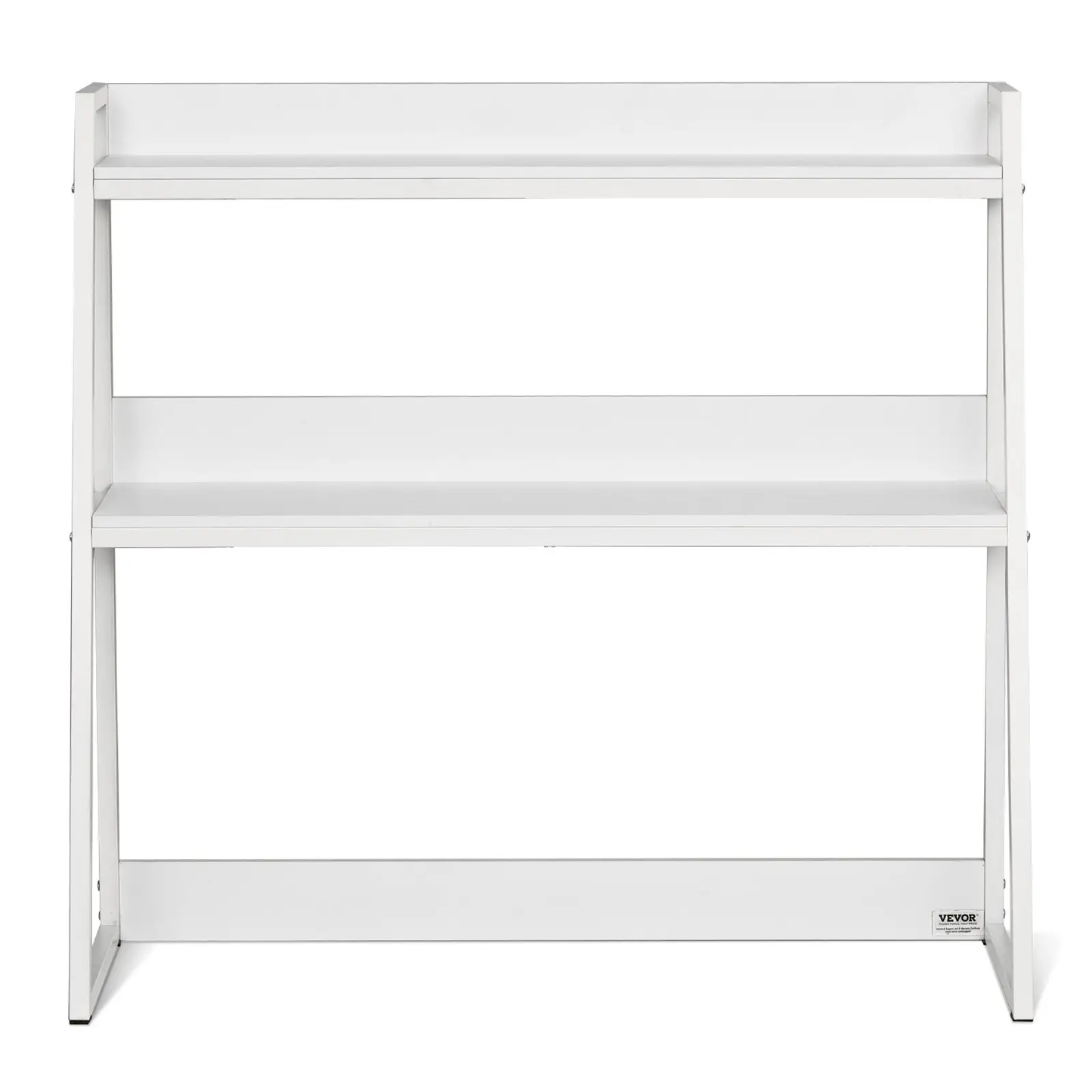 VEVOR Desktop Bookshelf, 2-Tier Desktop Storage Organizer, 37.4" x 12.6" x 35.4" Office Desk Storage Rack Display Shelf, Desktop Bookshelf Hutch with Anti-Slip Feet Pads, for Office, Home & Dorm, White by All Mart Bristol Ltd