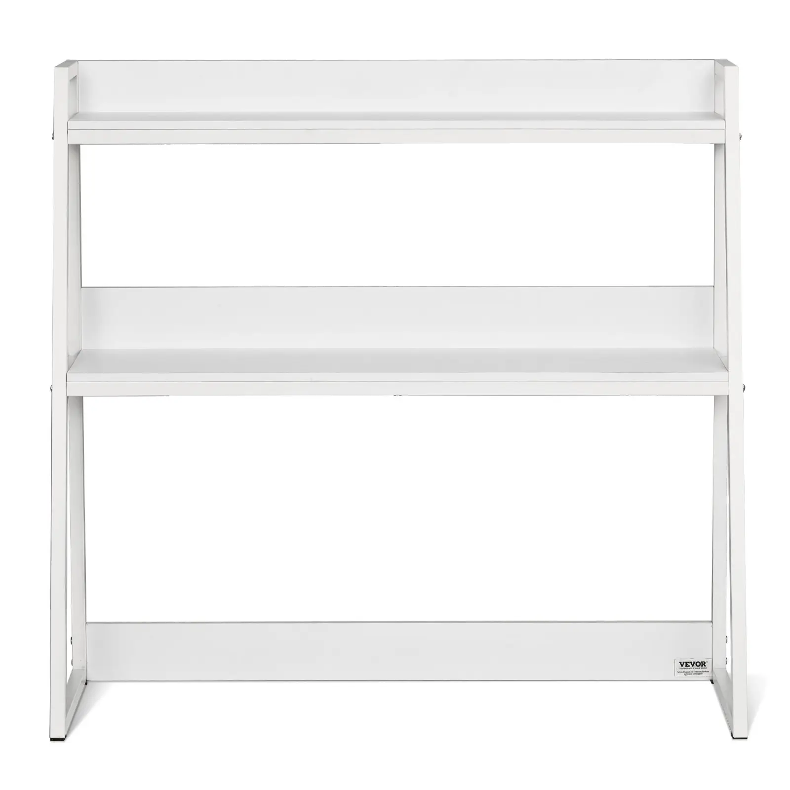 VEVOR Desktop Bookshelf, 2-Tier Desktop Storage Organizer, 37.4" x 12.6" x 35.4" Office Desk Storage Rack Display Shelf, Desktop Bookshelf Hutch with Anti-Slip Feet Pads, for Office, Home & Dorm, White by All Mart Bristol Ltd
