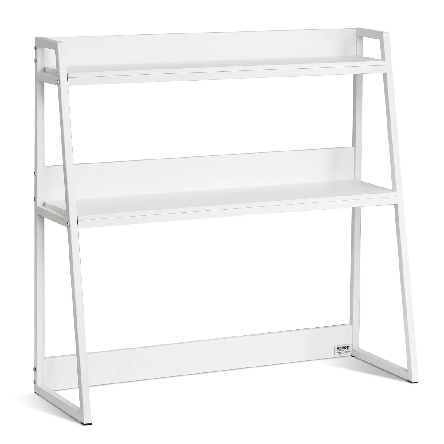 VEVOR Desktop Bookshelf, 2-Tier Desktop Storage Organizer, 37.4" x 12.6" x 35.4" Office Desk Storage Rack Display Shelf, Desktop Bookshelf Hutch with Anti-Slip Feet Pads, for Office, Home & Dorm, White by All Mart Bristol Ltd