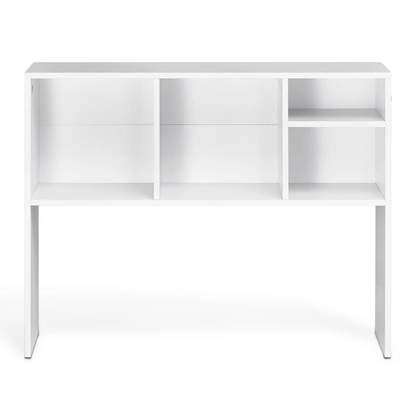 VEVOR Desktop Bookshelf, 1-Tier Desktop Storage Organizer, 37" x 9.4" x 28.7" Office Storage Rack Wood Display Shelf, Desktop Bookshelf Hutch with Anti-Slip Feet Pads, for Office, Home & Dorm, White by All Mart Bristol Ltd
