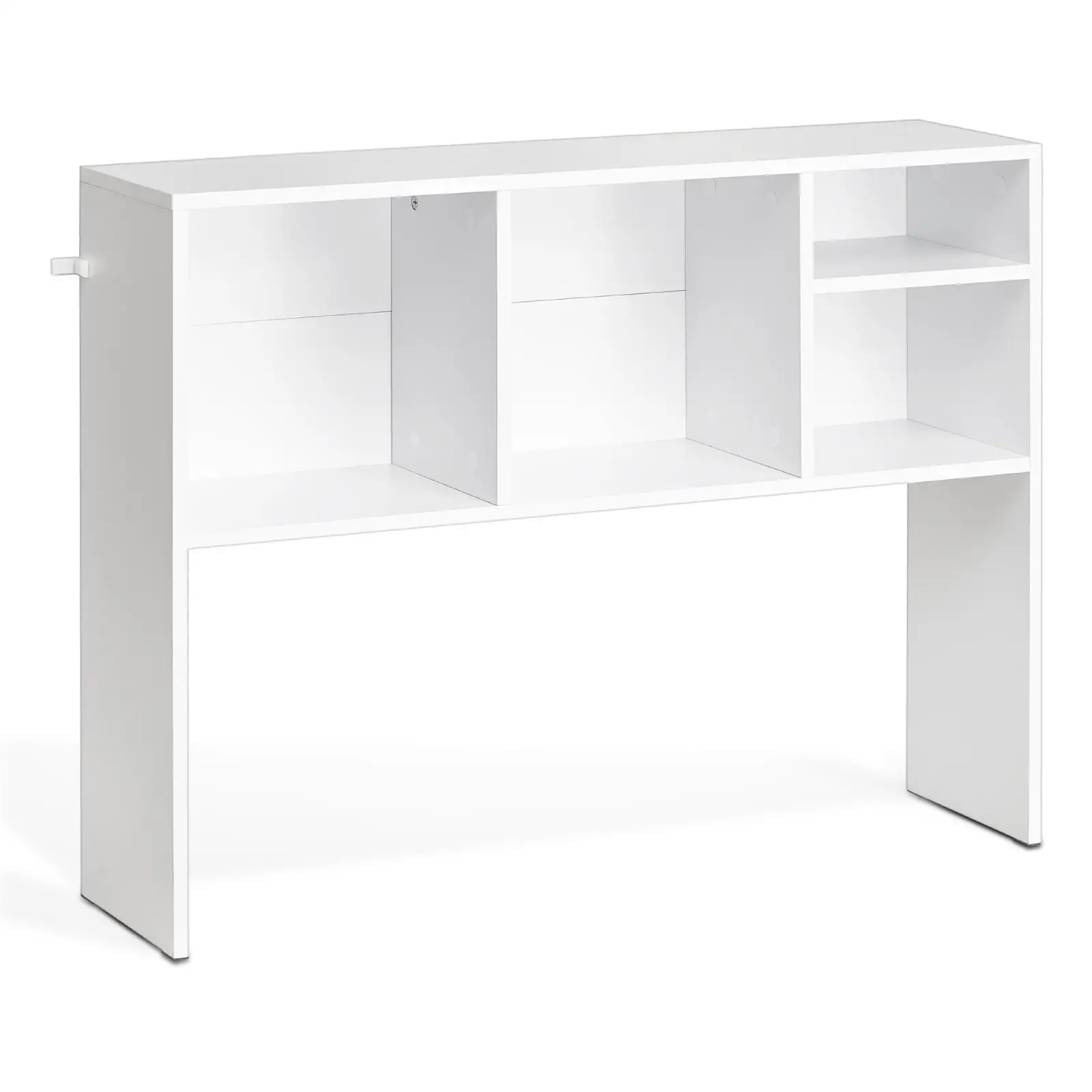 VEVOR Desktop Bookshelf, 1-Tier Desktop Storage Organizer, 37" x 9.4" x 28.7" Office Storage Rack Wood Display Shelf, Desktop Bookshelf Hutch with Anti-Slip Feet Pads, for Office, Home & Dorm, White by All Mart Bristol Ltd