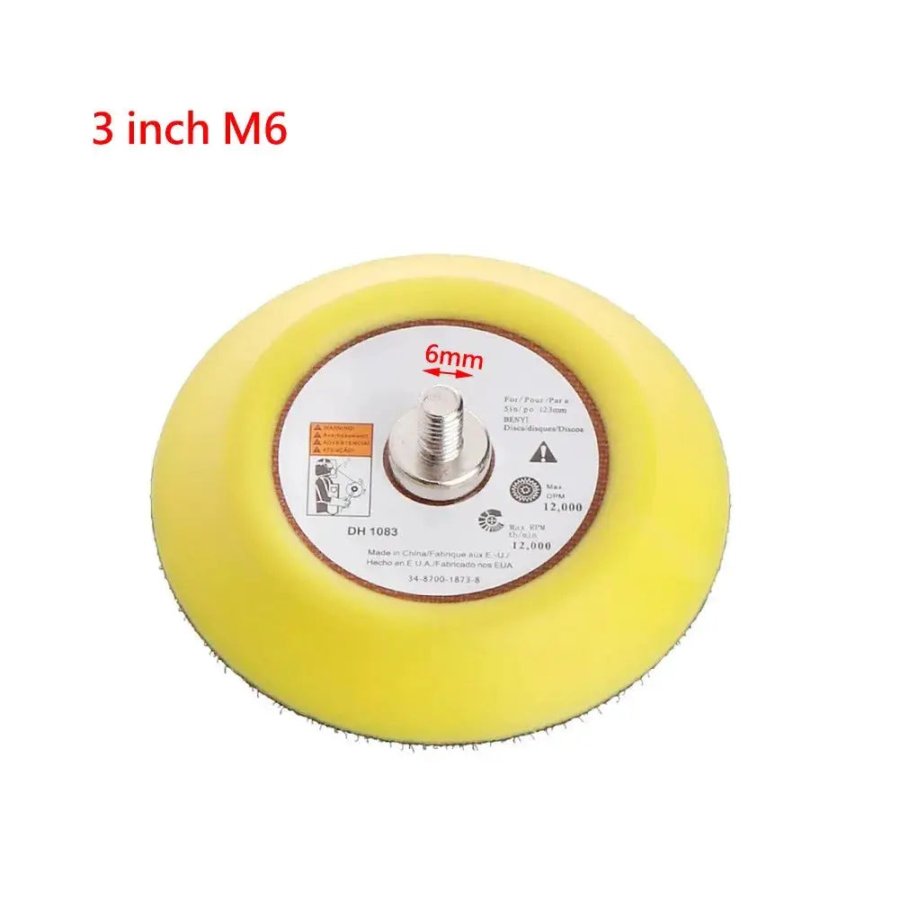 2/3/5 Inch Polishing Sanding Disc M6/M8 Male Thread Backing Pad Sander Polishing Tray For Wood Metal For Grinding Polishing by All Mart Bristol Ltd