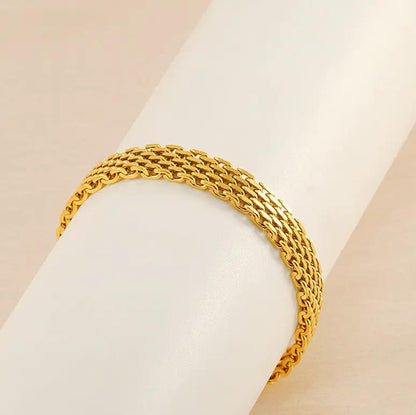 Women's Chain Bracelet Business Casual Golden Silver Metal Bracelet Jewelry by Dropshipman