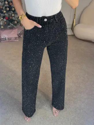 Women's High-end High Waist Straight Personalized Hot Girl High Street Trousers by Dropshipman