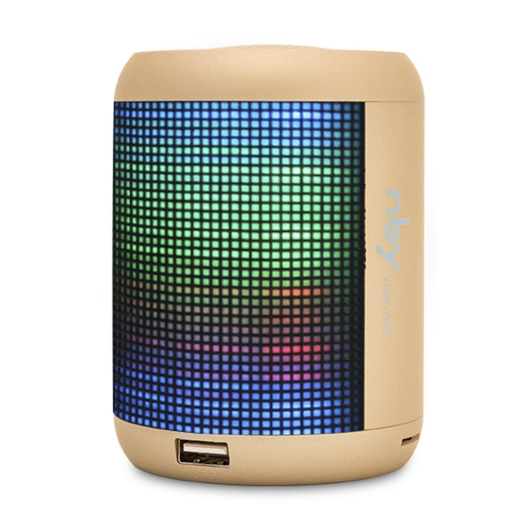 NBY Small Sound Activate LED Light Bluetooth Speaker And Dancing Fountain, Gold by NBY