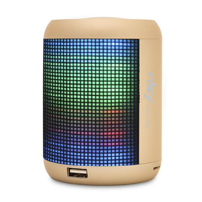 NBY Small Sound Activate LED Light Bluetooth Speaker And Dancing Fountain, Gold by NBY