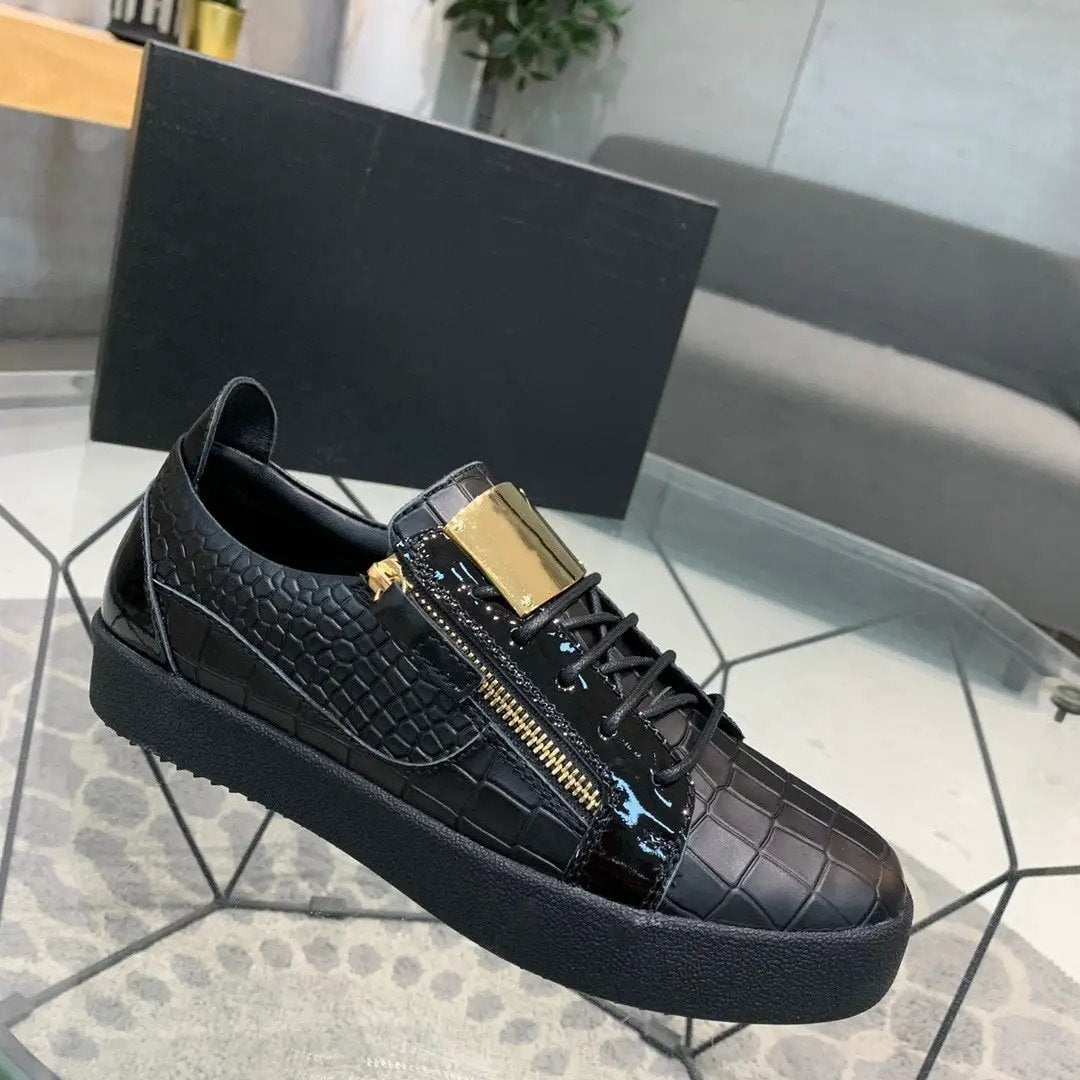 European Station Men's Cowhide Fashion Casual Board Shoes by Dropshipman