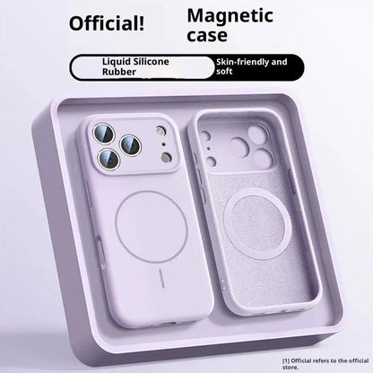 Applicable To 17 Fine Circle Magnetic Phone Case Liquid Silicone by Dropshipman