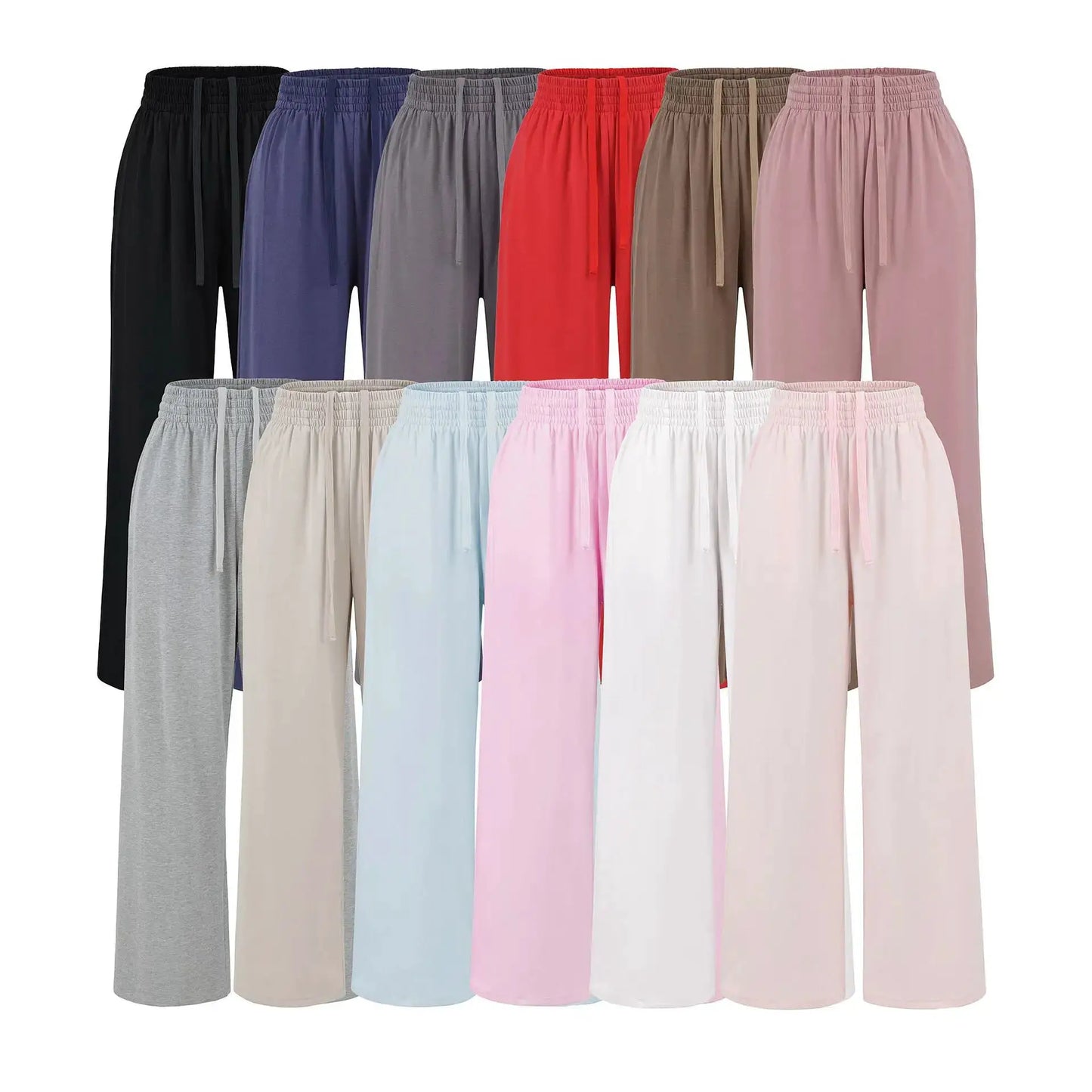 FigureFlattering Set Seductive Slimming T-Shirt Set Wide Leg High-Waisted Set Two-Piece Comfortable Chic Outfit For Women by All Mart Bristol Ltd