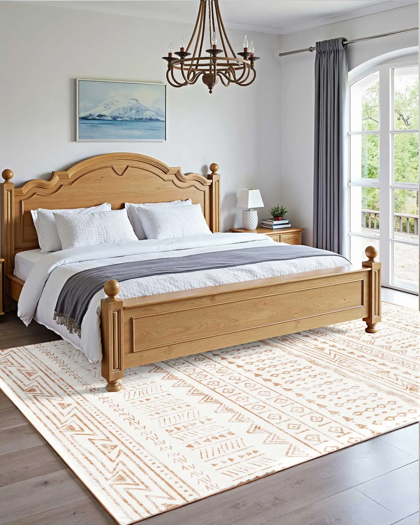 VEVOR Area Rug, 5 x 8 ft Large Washable Rug, Non-Slip and Tear-Resistant Soft Carpet, Pet Friendly Modern Area Rugs, Indoor Mat for Bedroom, Office, Living Room, Entryway, Beige by All Mart Bristol Ltd