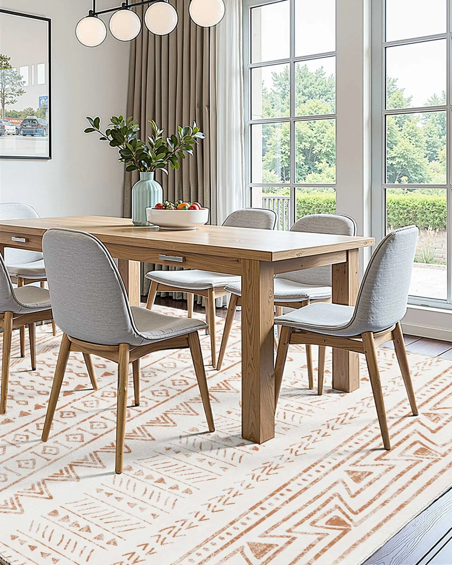 VEVOR Area Rug, 5 x 8 ft Large Washable Rug, Non-Slip and Tear-Resistant Soft Carpet, Pet Friendly Modern Area Rugs, Indoor Mat for Bedroom, Office, Living Room, Entryway, Beige by All Mart Bristol Ltd