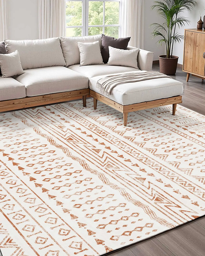 VEVOR Area Rug, 6 x 9 ft Large Washable Rug, Non-Slip and Tear-Resistant Soft Carpet, Pet Friendly Modern Area Rugs, Indoor Mat for Bedroom, Office, Living Room, Entryway, Beige by All Mart Bristol Ltd