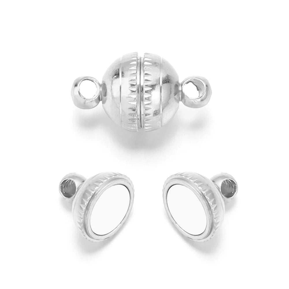 5pcs/lot Copper Strong Magnetic Clasps Round End Clasp Connectors For Jewelry Making DIY Handmade Bracelet Necklaces Accessories by All Mart Bristol Ltd