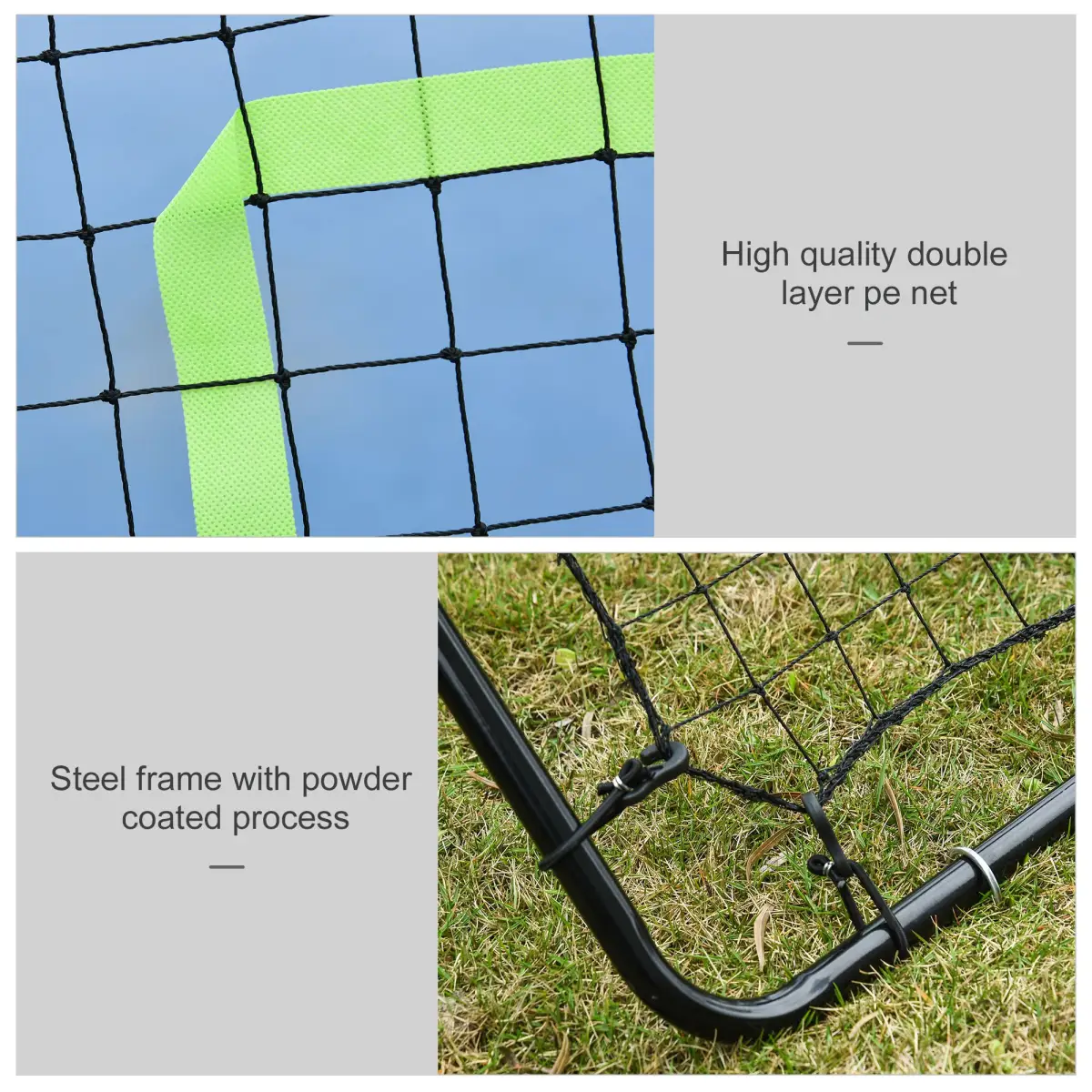 Rebounder Net Target Ball Kickback Baseball Training Equipment Play HOMCOM by Unbranded