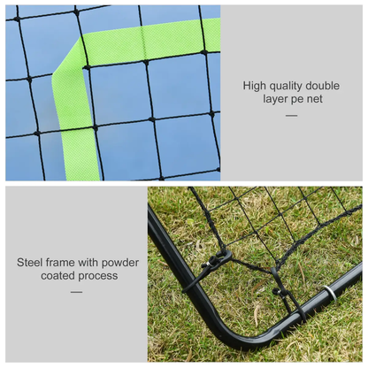 Rebounder Net Target Ball Kickback Baseball Training Equipment Play HOMCOM by Unbranded