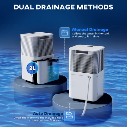 10L/Day 2000ML Portable Quiet Dehumidifier Home Laundry Room Electric Moisture by HOMCOM